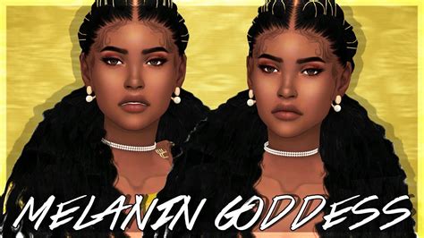 The Sims 4 Cas Melanin Goddess Full Cc List And Sim Download Youtube