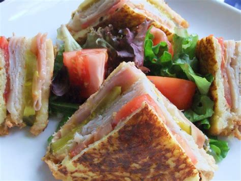 French Toasted Club Sandwich Sandwiches Recipes Delish Recipes