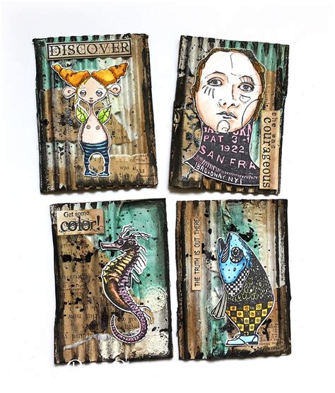 Other materials, such as stickers or photos, can be used if you want to use those as your artwork. Susanne Rose Designs: Mixed Media Artist Trading Cards