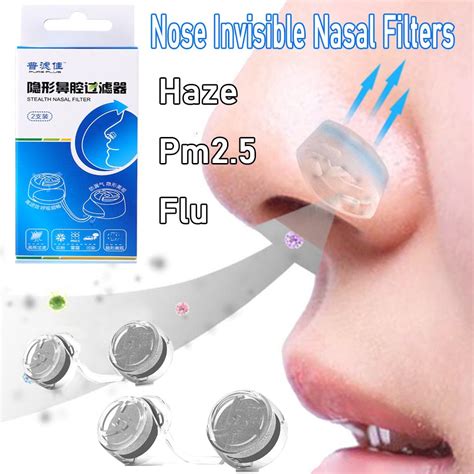 Anti Dust Allergy Relief Protection Invisible Nasal Filters Pollen Allergy Nose Filter Nose Mask