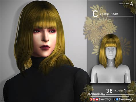 The Sims Resource Claire Hair Angel Wing Earrings Studs All