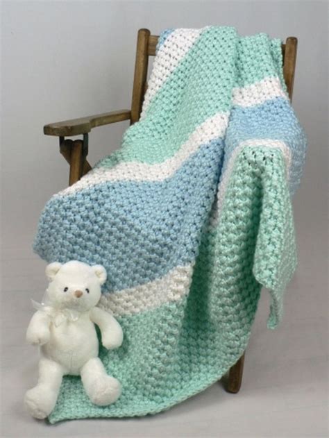 Square brioche blanket or lapghan. Soften His World Baby Blanket in Caron Simply Soft ...