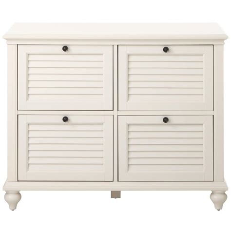 Select file cabinets with varying storage like a single drawer or ones with two or three drawers. HOME DECORATORS COLLECTION Hamilton 4-Drawer Polar White ...