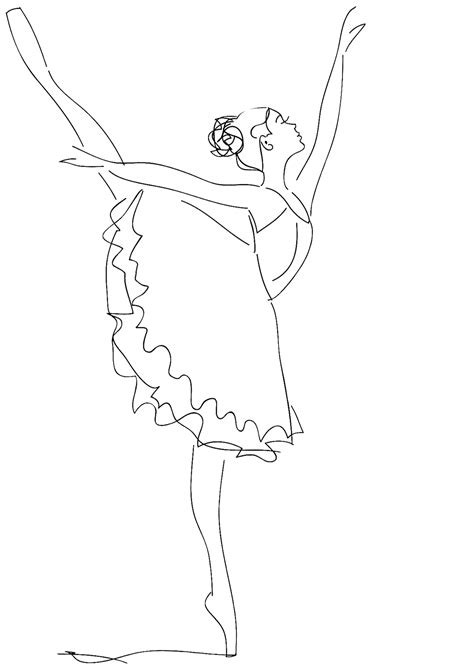 Ballerina Coloring Sheet Coloring Pages 🎨