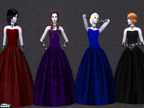 The Sims Resource Gothic Dresses Set 1