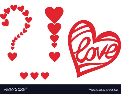 Signs Of Love Heart Valentines Day Design Element Vector Image