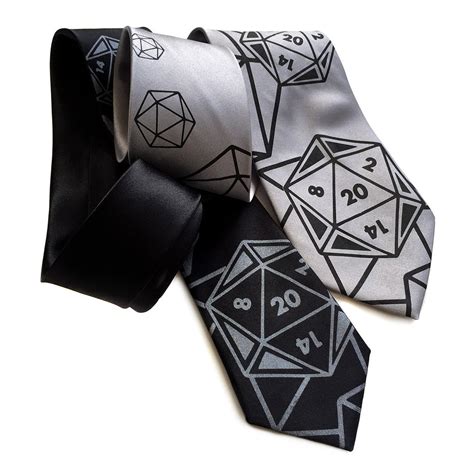 D20 Necktie Rpg Dice Tie D And D Inspired Tie By Cyberoptix