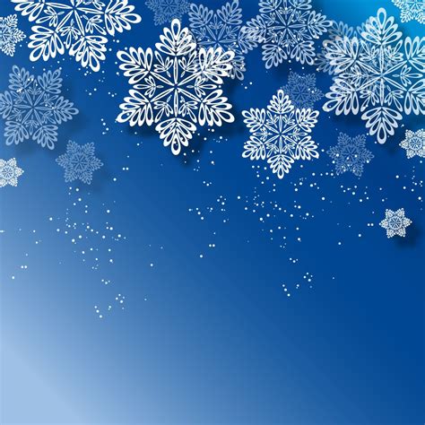 Fondo Azul De La Navidad Con Copos De Nieve Blancos Descargar Vector