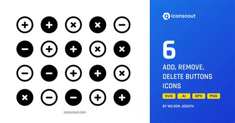 Download Add Remove Delete Buttons Icon Pack Available In Svg Png