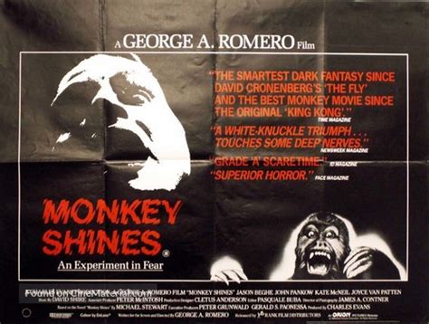 Monkey Shines 1988 British Movie Poster