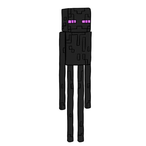 How To Draw Enderman Easy Drawing Tutorial For Kids