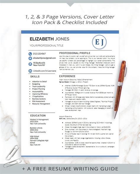This is an accessible template. Pin on Professional Resume Templates