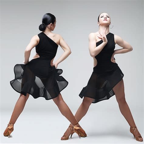 Sexy Black Sleeveless Performance Clothes For Salsa Tango Ballroom