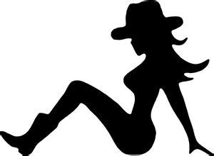 Cowgirl Mudflap Decal Pro Sport Stickers