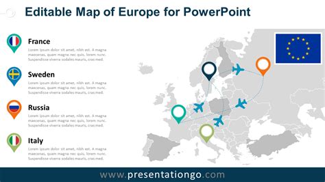 Editable Map Of Europe For Powerpoint Imagesee