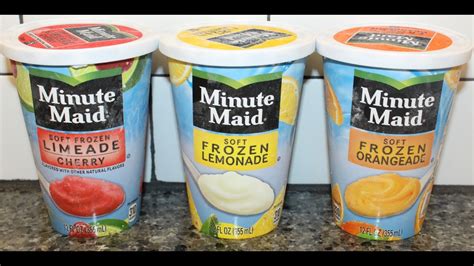 Minute Maid Soft Frozen Limeade Cherry Lemonade And Orangeade Review