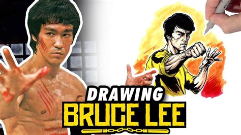 Bruce Lee Speed Drawing ️ Comic Book Style ️ ⛩ Youtube