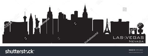 Download Las Vegas, Nevada Skyline. Detailed Vector Silhouette ...