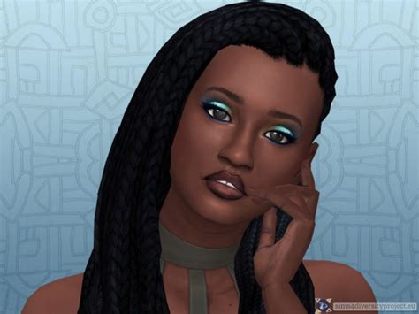 Ebony Queen Makeup Set At Sims 4 Diversity Project Sims 4 Updates