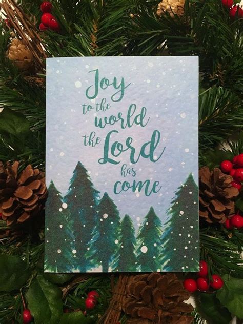 Handmade Watercolour Charity Christmas Cards Hymn Lyrics With A Twist