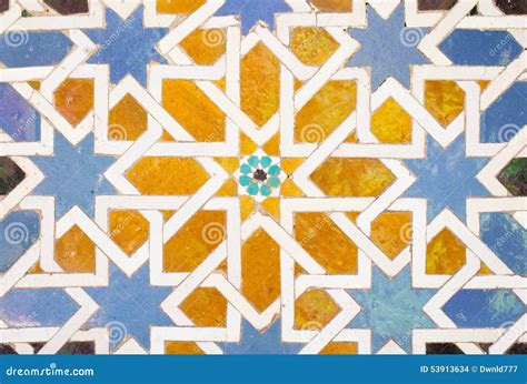 Tile Decorations In Alhambra Stock Photo Image Of Closeup Arabic