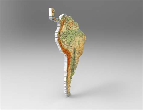 3d Map Of South America Map Of Spain Andalucia
