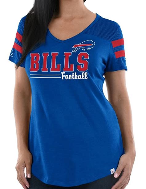 Majestic Buffalo Bills Women S Nfl Day Game V Neck Fashion Top Shirt Sports