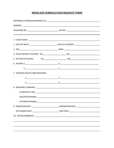 Louisiana Medicaid Subrogation Request Form Fill Out Sign Online And Download Pdf