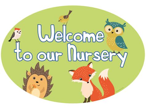 Oval Nursery Welcome Sign