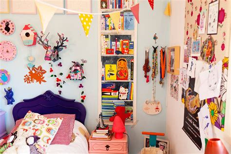 Love the bright blue shiplap and the funky retro side table. the boo and the boy: funky and eclectic family home