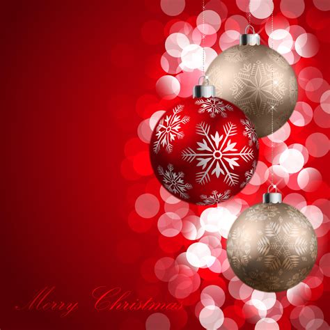 Merry Christmas Red Background With Ornaments Gallery Yopriceville
