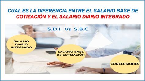 Diferencia Entre Salario Base De Cotizaci N Y Salario Diario Integrado