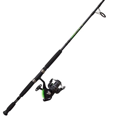 Zebco Bite Alert Spinning Reel And Fishing Rod Combo 7 Foot 2 Piece