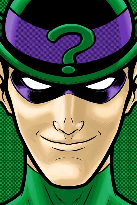 Riddler Portrait Shot Riddler Batman Comics Comic Face