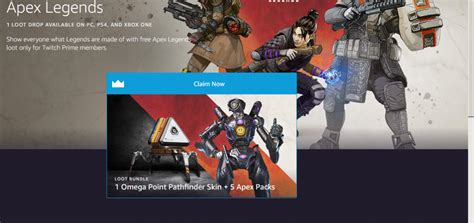 Apex Legends Twitch Prime Loot Guide How To Claim Loot And Link To Ea