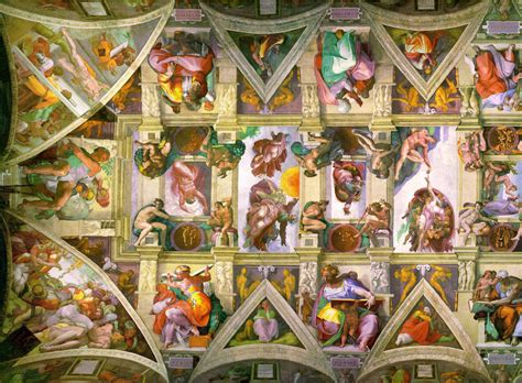 Michelangelo's sistine chapel ceiling is one of the most influential artworks of all time and a foundational work of renaissance art. File:Sistine Chapel ceiling left.png - Wikipedia