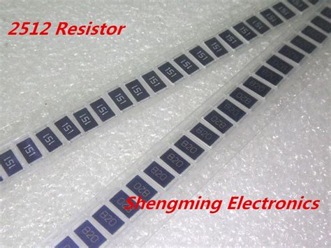 100pcs 2512 Smd 1w Chip Resistor Resistors 0 Ohm ~ 10m Ohm 0r 10r 100r