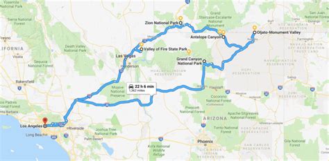 Road Map Of Nevada And Utah