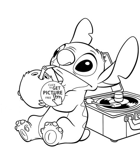 Funny Stitch - Lilo And Stich Coloring Page For Kids, Disney