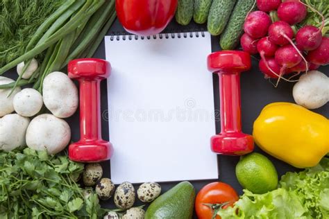 Healthy Food Concept Healthy Food Background With Fresh Vegetables And