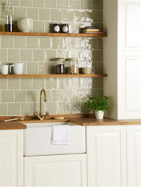 Green Tiles Are The Perfect Accessory To A Country Farmhouse Kitchen