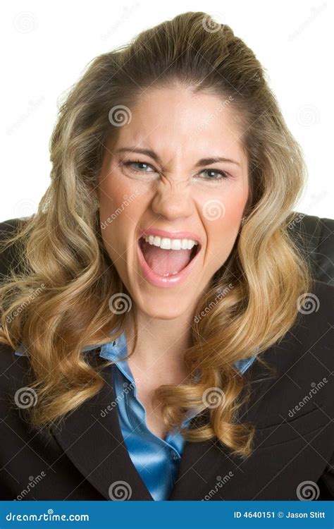 Angry Yelling Woman Stock Image Image 4640151