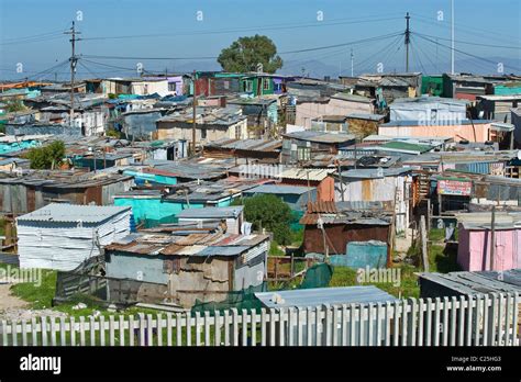 Ansicht Von Khayelitsha Township In Kapstadt Südafrika Stockfotografie