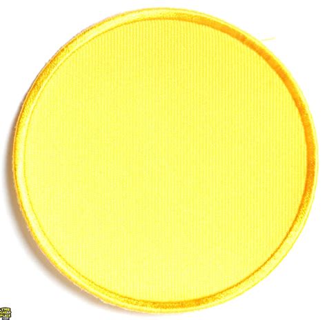 Yellow 3 Inch Round Blank Patch Embroidered Patches