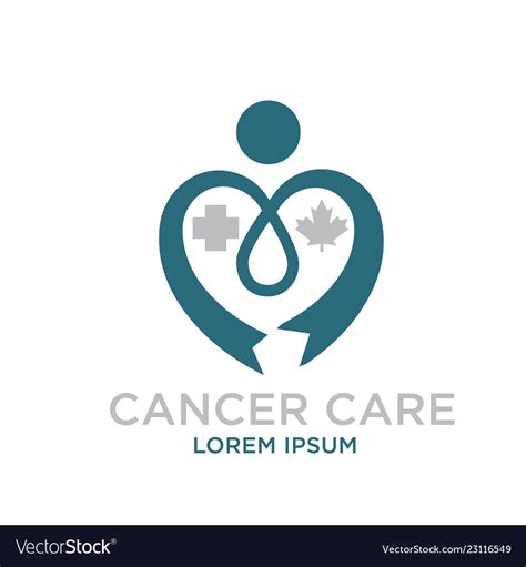 Cancer Care Logo Designs Royalty Free Vector Image