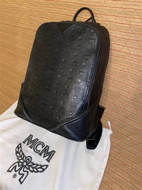 Mcm Mcm Ottomar Monogram Black Embossed Leather Backpack Bag Grailed