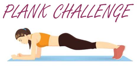 Physical Challenge 1 Plank Challenge Daily Fitness Mom