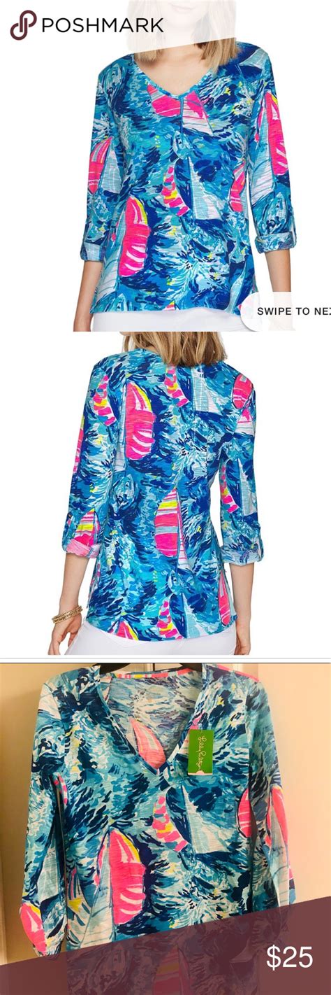 Lilly Pulitzer Jennifer Long Sleeve Tee Xs Nwt Clothes Design Lilly