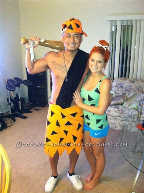 Coolest Homemade Bamm Bamm And Pebbles Couple Costume Couples