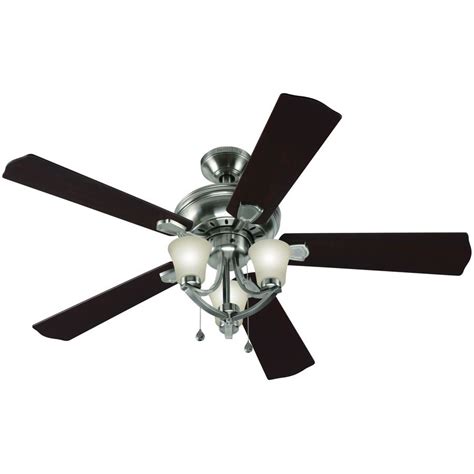 Flush mount ceiling fans are incredibly easy to install in low rooms because they fit close to the ceiling. Shop Harbor Breeze Bay Bridge 52-in Brushed Nickel Downrod ...